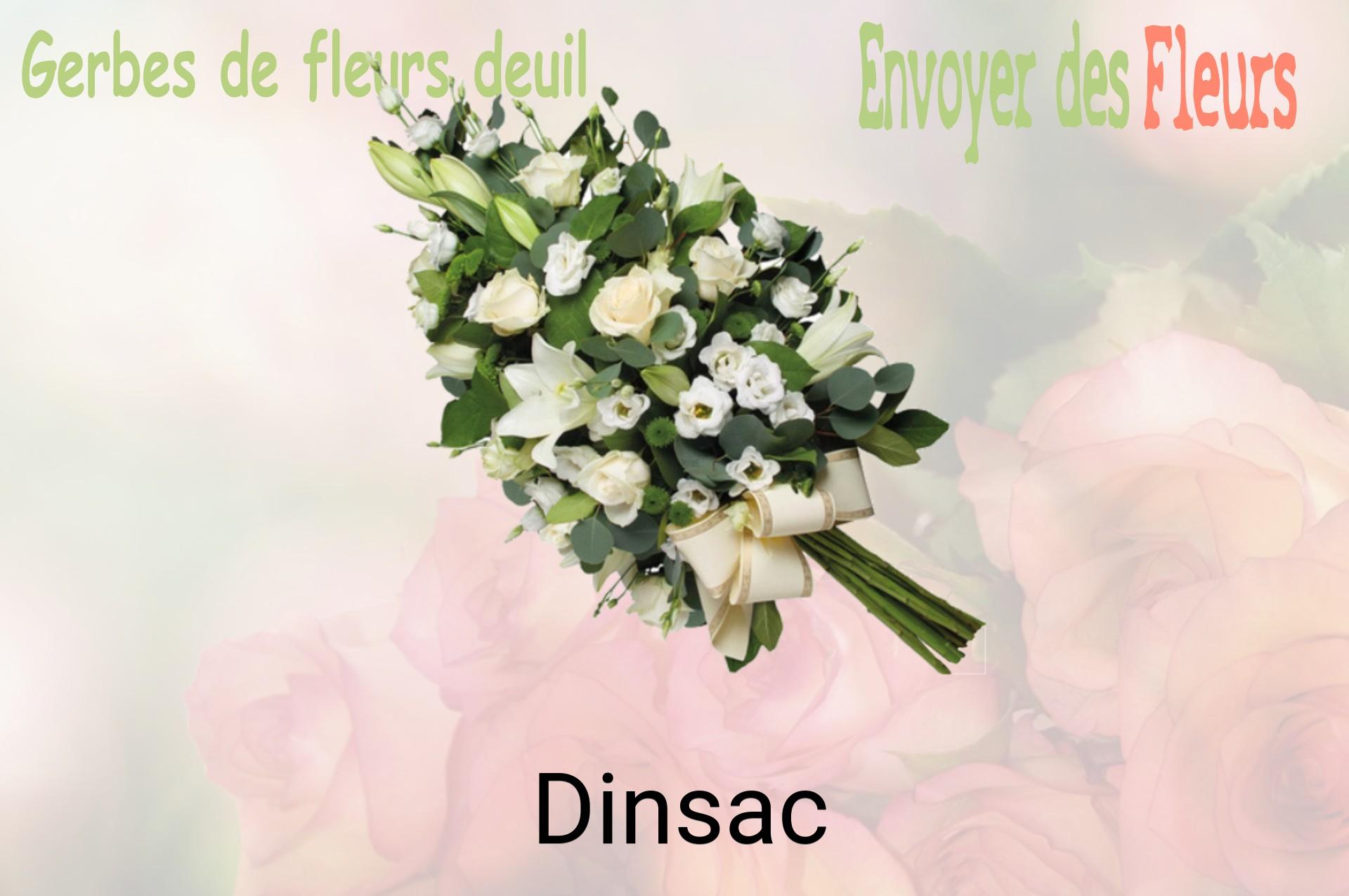 Gerbe de fleurs de deuil livrée à Dinsac